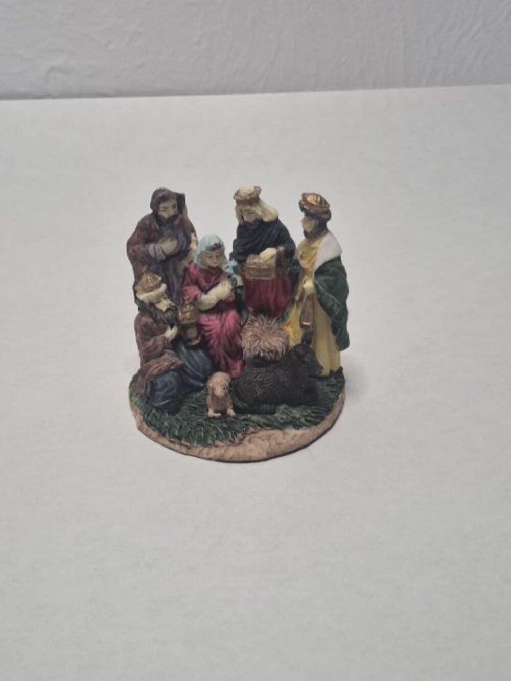 Miniature Resin Nativity Scene Figurine Holy Family Wise Men Christmas Decor